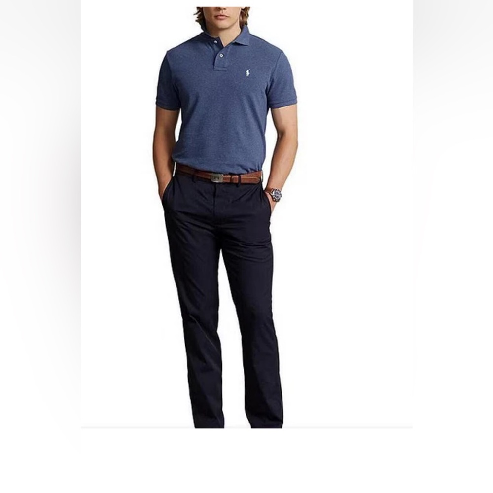 Polo Ralph Lauren Mens Navy Performance Chino Golf Tailored Fit Pants Size 40/32
